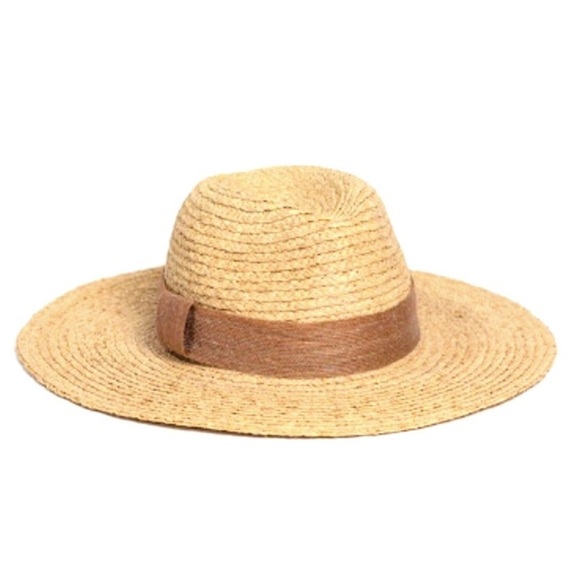 Hat Attack Day To Day Continental Hat Raffia w/ Jute Ribbon Band OS 4” Brim NEW! - Picture 1 of 8
